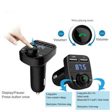 Load image into Gallery viewer, BLUETOOTH FM TRANSMITTER MP3 USB CAR CHARGER