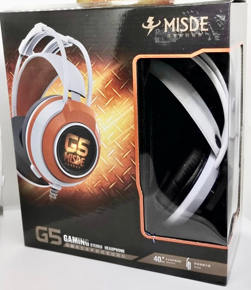 G5 Gaming headset (white & orange)