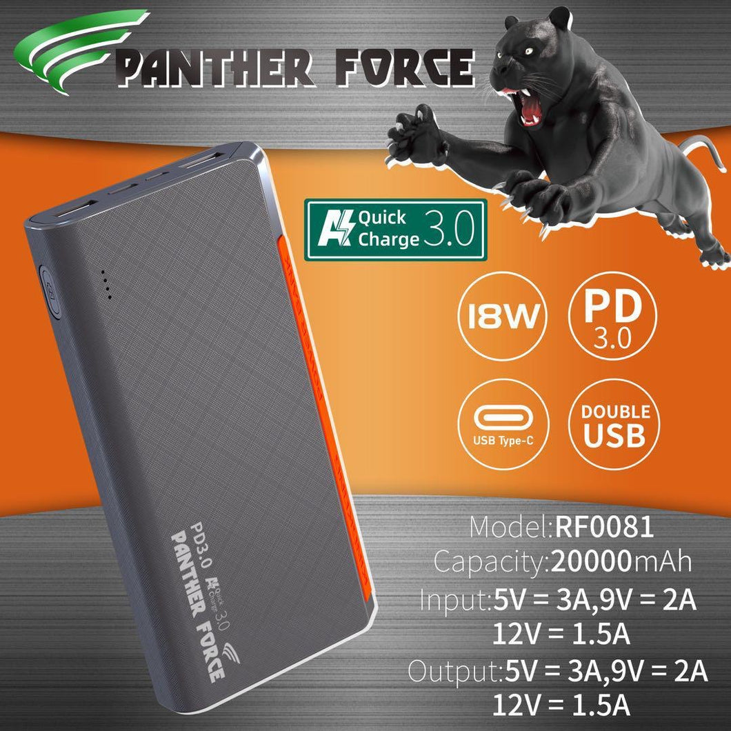 DOUBLE USB 20000mAh 18W FAST CHARGE POWER BANK