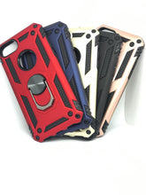 Load image into Gallery viewer, Shockproof case with magnetic plate and finger ring/stand
